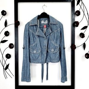 Mossimo denim cropped jacket medium